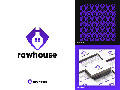 Rawhouse brand branding brush logo cool design house house logo letter r logo logo design logodesign minimalistic r r letter logo simple vector