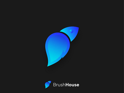 Brush house art brand branding brush brush logo cool design house logo illustration logo logo design logodesign mascott modern logo simple vector