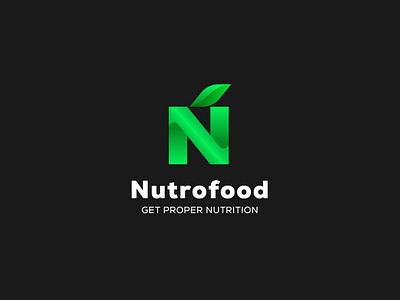 Nutrofood brand branding design food logo gradient graphic design illustration leaf logo logo logo design logodesign modern modern food logo n n and leaf logo n letter logo nutrition logo vector