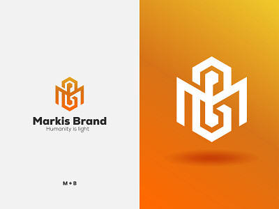 m and b letter professional logo