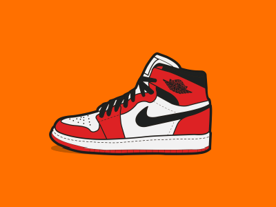 Jordan 1 illustration kicks nike sneakers vector