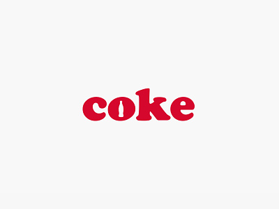 Coke+Cooper Black. Tasty. logo negative space typography