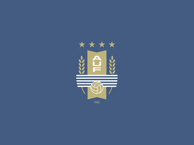 A.U.F. emblema escudo football fútbol uruguay