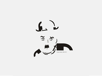 Chaplin. Typographic illustration (2010) characters illustration typography