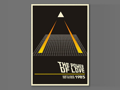 80s Hits (The Power Of Love) 80s poster retro triangle