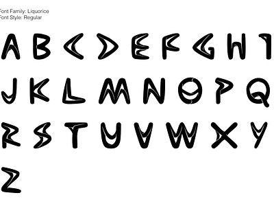 Liquorice (Type Design) design font glyphs graphic design typography