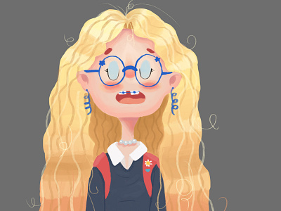 back to school cartoon character character design illustration portrait