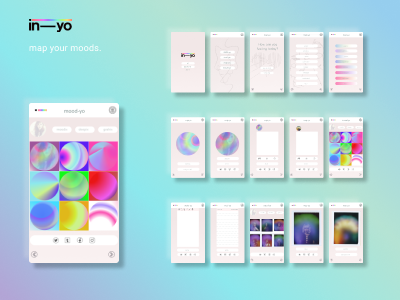 In-yo, mood mapping app. app art design figma graphic design logo minimal ui ux vector