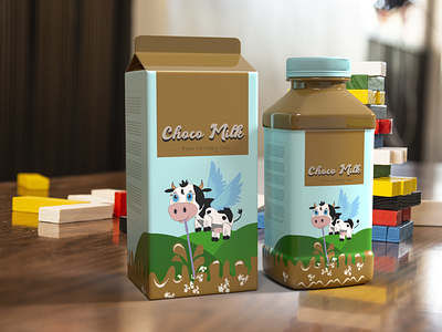 choco milk package design