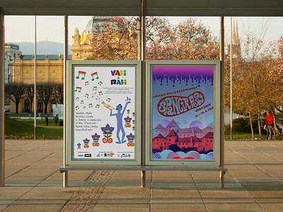 Different posters made for student project design designer graphic illustrator zagreb