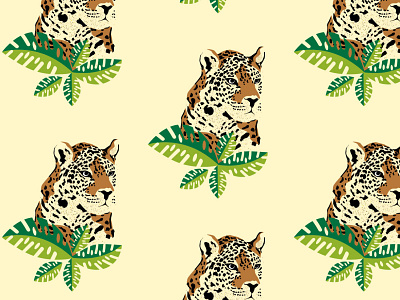 My pattern made in illustrator adobe animals branding color design dimension graphic illustrator pattern pattern a day tiger