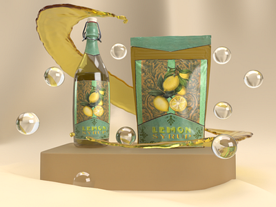 Lemon syrup / packaging design