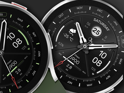 WFP 307 Modern watch face for Wear OS