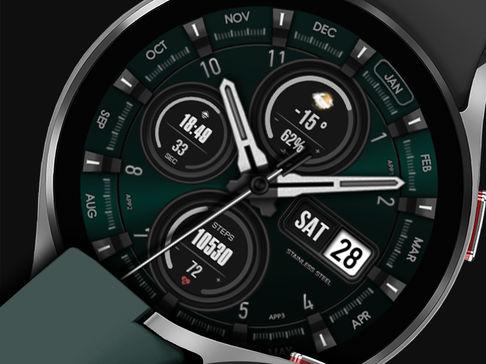 Wfp 304 Classic Watch Face For Wear Os By Wfproduction By Akovalev On Dribbble 9904