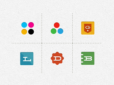 Gamma Website Icons icons letterpress print web icons