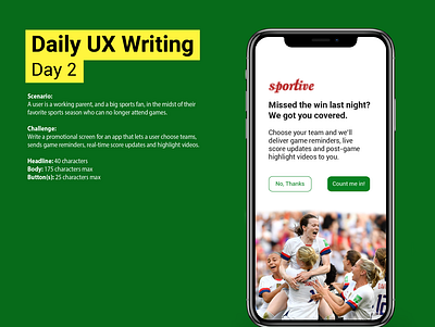 Daily UX Writing Challenge: Day 2 app daily ux writing challenge design ui ui design user experience user interface user interface design ux ux design ux writing