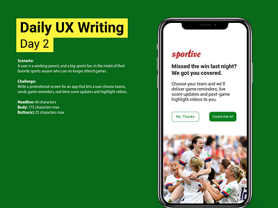 Daily UX Writing Challenge: Day 2