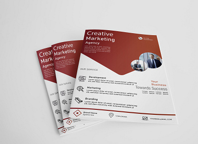 Marketing Flyer animation branding businesscard design flyer artwork flyer design flyer template flyers free business card illustration illustrator marketing flyer