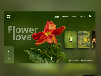 Web design for flower love design minimal ui ux web web design website