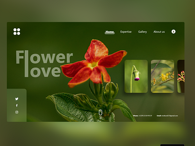 Web design for flower love