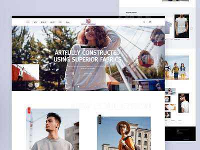 Creative Shopping - Homepage website design design ecommerce graphic design homepage minimal shopping trend ui ux web website