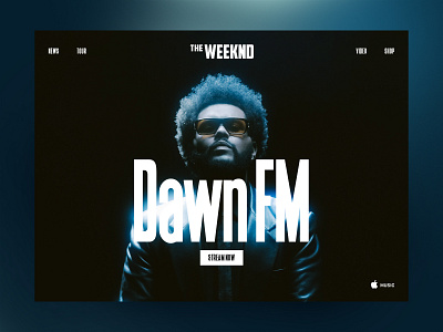 The Weeknd - Website Homepage Concept apple applemusic billboard concept design drake homepage inspiration logo minimal music spotify theweeknd trend ui ux web webpage website weeknd