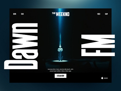 The Weeknd - Website Homepage Concept app apple application billboard branding concept design graphic design homepage inspiration minimal music spotify theweeknd trend ui ux web website weeknd