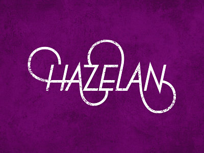 Hazelan calligraphy custom type lettering logo logotype