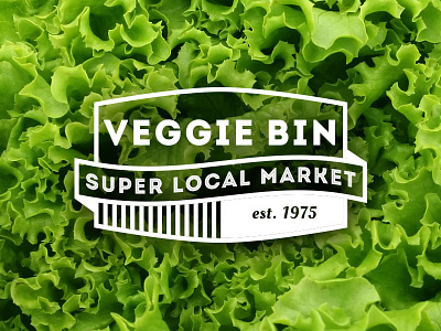 Veggie Bin banner fresh geometric identity logo vegetables veggies