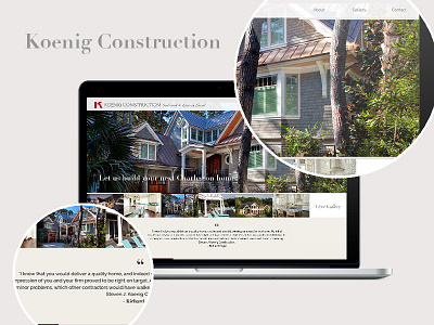 Koenig Construction architecture charleston graphic design web design