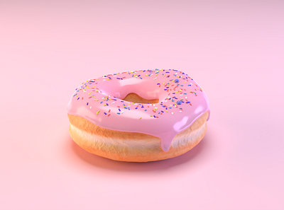 Donut 3d 3d art blender3d design donut food illustration illustrator