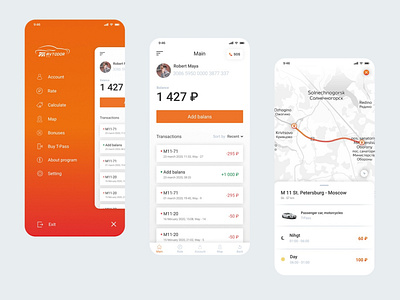 Avtodor - Toll road App redisign concept