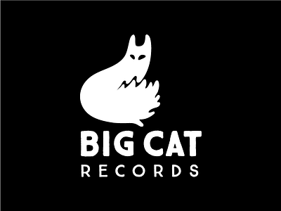 Big Cat Records cat flat logo music records sound