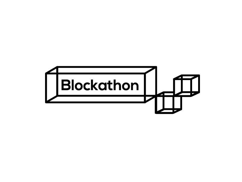 Blockathon Logo blockchain hackathon logo