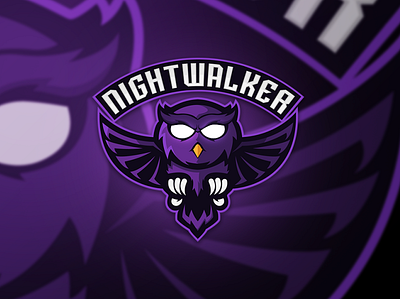 Nightwalker Owl Mascot Logo art banner design design icon illustration illustrator logo logo design nightwalker owl illustration owl logo vector