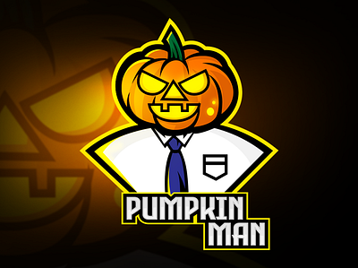 Pumpkin Man Halloween Mascot Logo Design art branding design halloween halloween design illustration illustrator logo logo design pumpkin pumpkin pie pumpkin spice vector