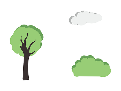 Tree and cloud adobe illustrator adobe photoshop design illustration vector