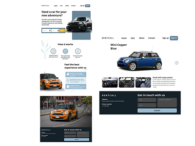 Rentcall - Car rental website design