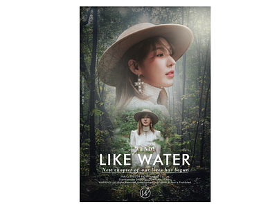 Unofficial Mini album poster Wendy Red Velvet - Like Water adobe photoshop branding design