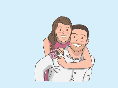 Bag Hugging Couple adobe illustrator design illustration vector