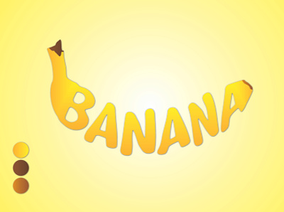 Banana Typography artwork creative design illustraion text effects typogaphy