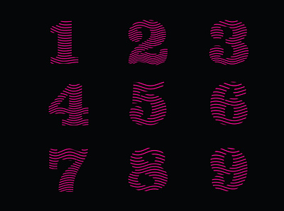 Number Typography artwork branding creative design designer illustration number typography numbers text art typogaphy