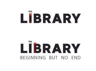 Library Logo design artwork book creative design design library logo typography