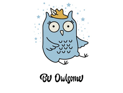 Be Owlsome artwork design drawing illustration vector