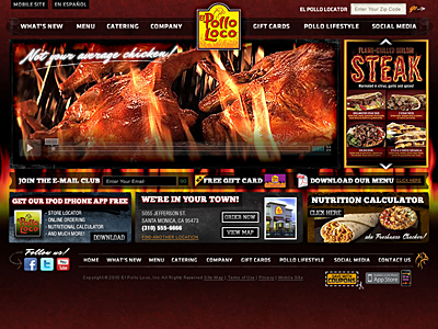 Design Concept for Nationwide Fast Food Chain design web
