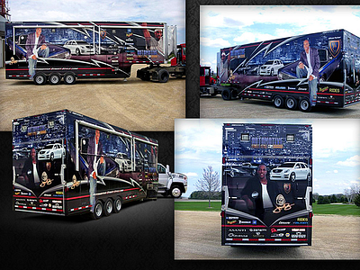 Massive Truck Wrap for NBA Celebrity print truck wrap