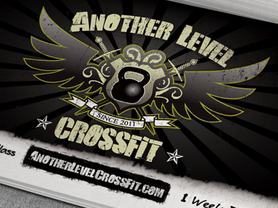 Business Card & Logo for Another Level CrossFit business card collateral logo