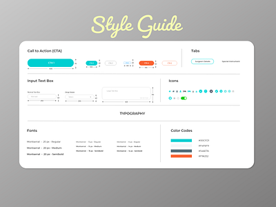 Style Guide design icon typography ui ux web