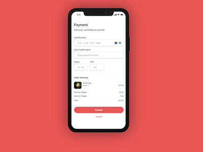 DailyUI #2 - Payment Process dailyui