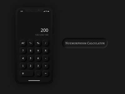 Neumorphism Calculator #DailyUI4